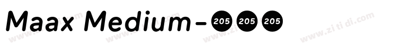 Maax Medium字体转换